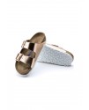 BIRKENSTOCK ARIZONA SOFT FOOTBED METALLIC COPPER ARIZONA BAKIR TERLİK