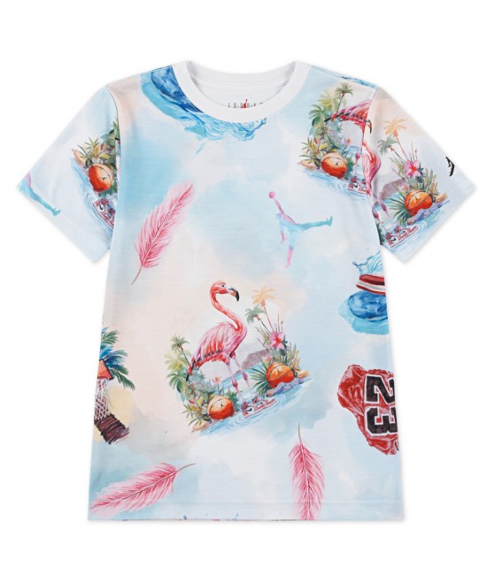 NIKE JORDAN JDB JORDAN FLAMINGO AOP SS TEE ERKEK ÇOCUK TİŞÖRT