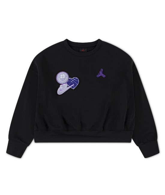 NIKE JORDAN JDG BLUE JEANS & BLING FLC CRE KIZ ÇOCUK SWEATSHİRT 45F195