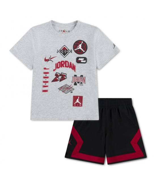 NIKE JORDAN MJ DYNASTY MESH PATCH SET ERKEK ÇOCUK TİŞÖRT-ŞORT TAKIM 85F561